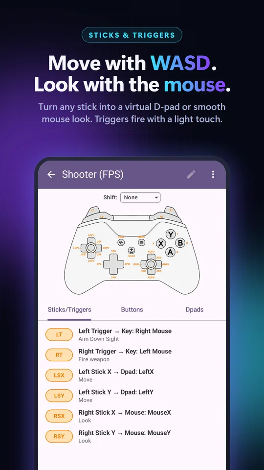 CtrlWin: Controller to PC Keyboard & Mouse